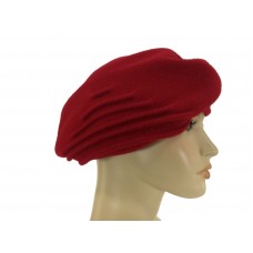 Laulhere 100% Wool French Beret Hat Berthe Red Made In France 7 5/87 3/4  eb-63799372